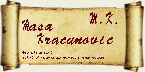 Maša Kračunović vizit kartica